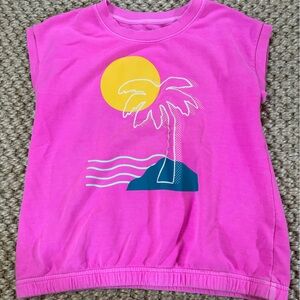 Cat & Jack Girls Pink Sleeveless Sweater Size L 10/12